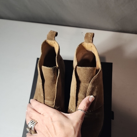 Franco Sarto Tan Suede Ankle Boots - Picture 6 of 7